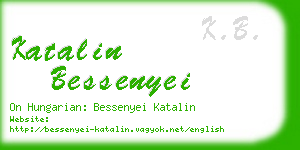 katalin bessenyei business card